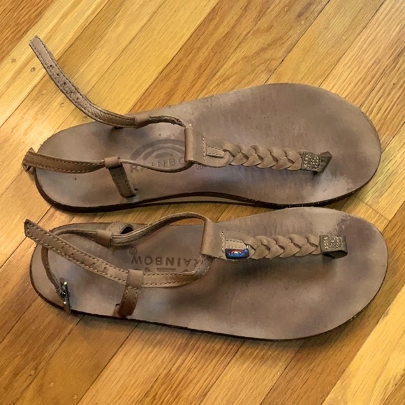 RAINBOW T-Strap Leather Sandals - Picture 6 of 6